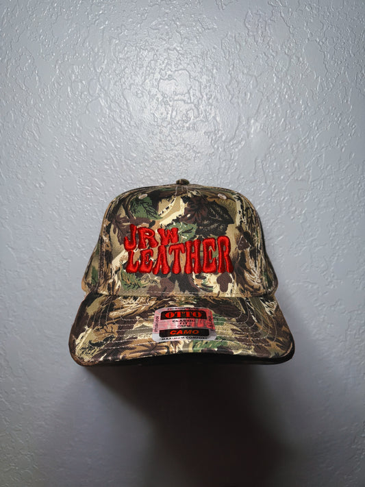 Red Puff Logo on Camo Trucker Hat