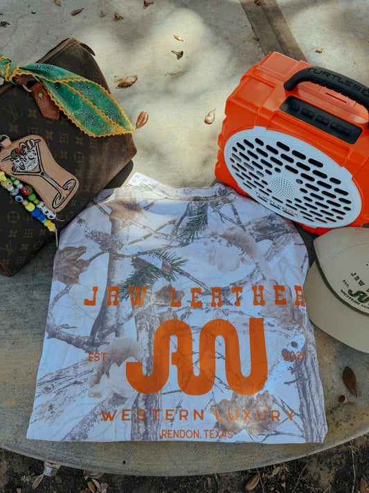 Orange Logo and White Camo T- Shirt (XXL)