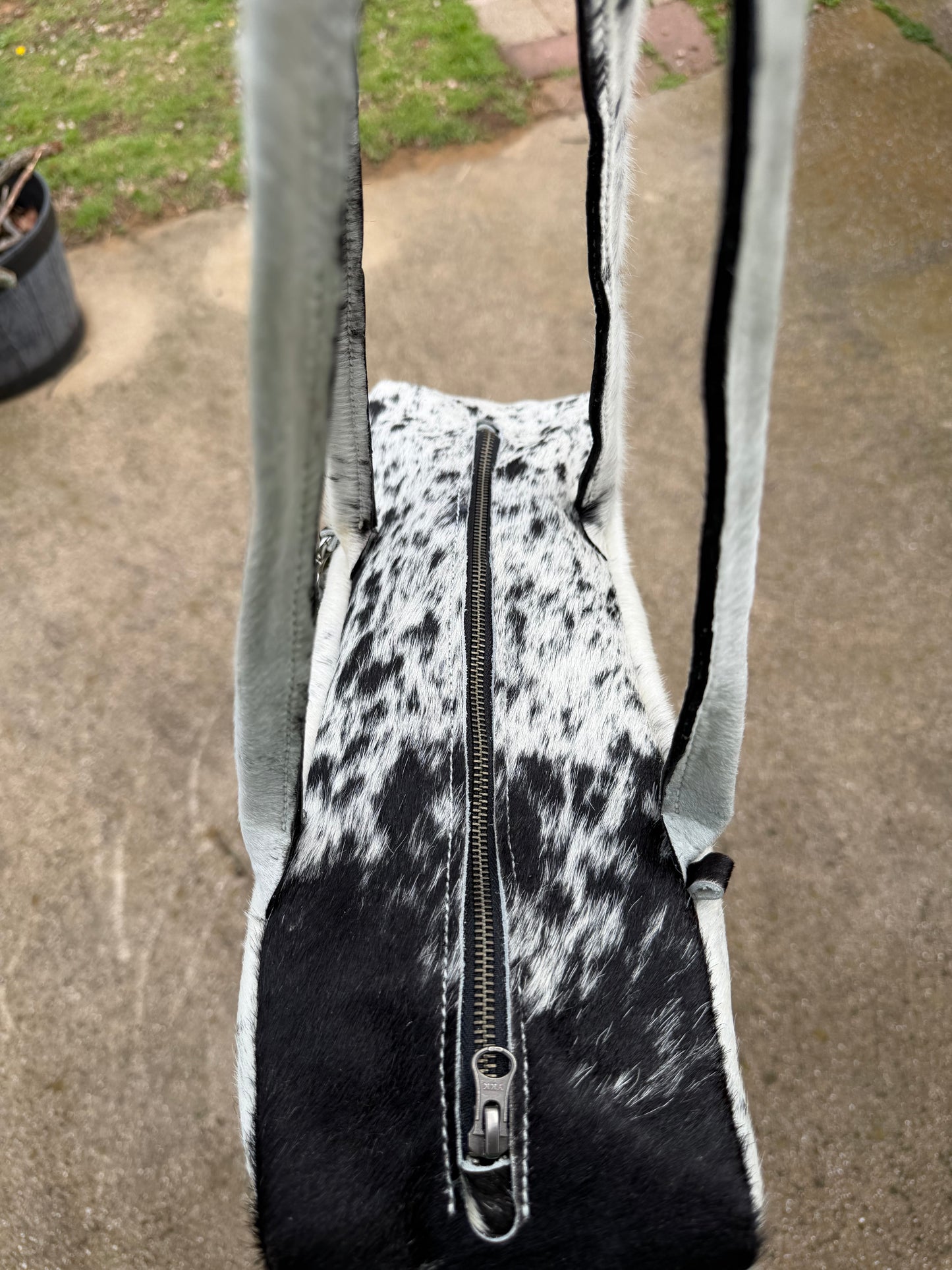 Peppered Cowhide Drop Shoulder Bag