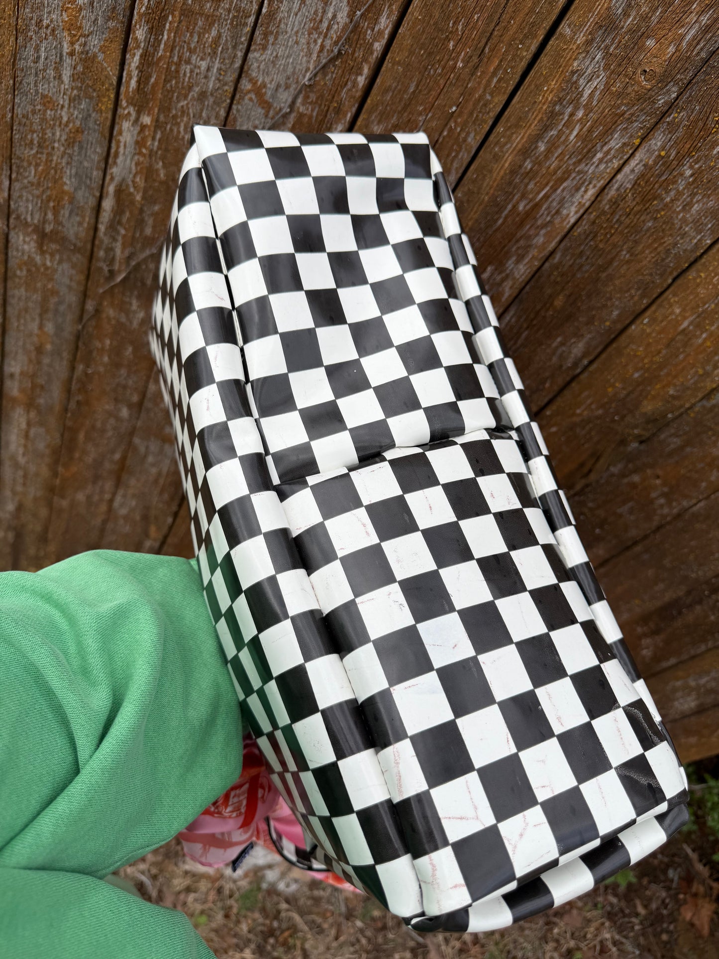 Checkered Drop Shoulder Bag