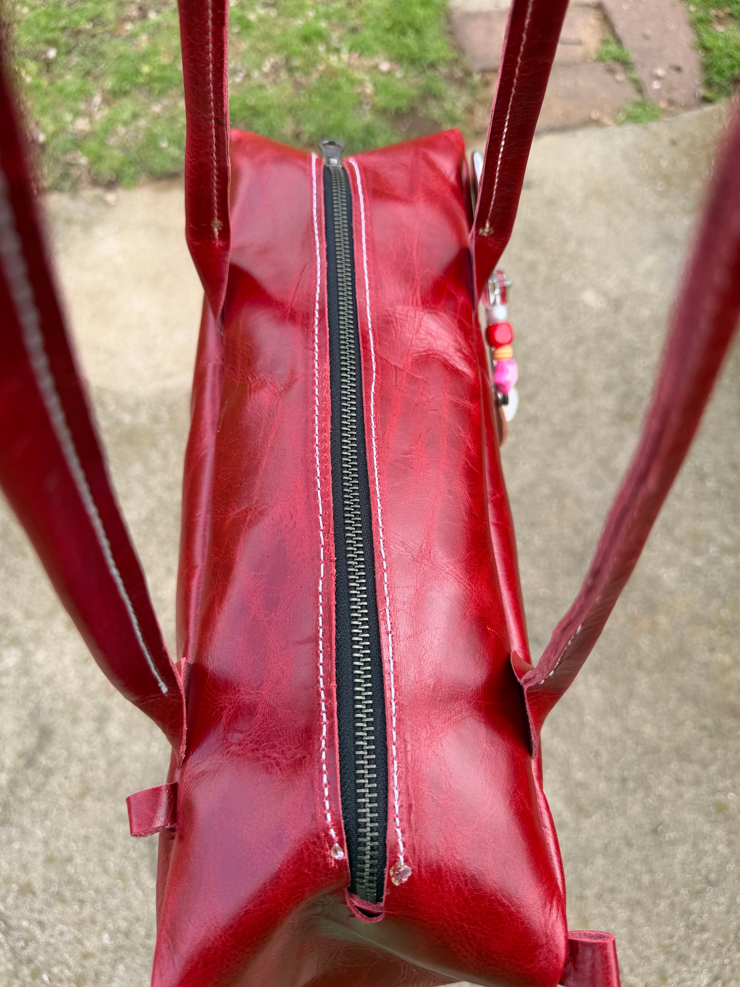 Candy Apple Luxury Leather Drop Shoulder Bag