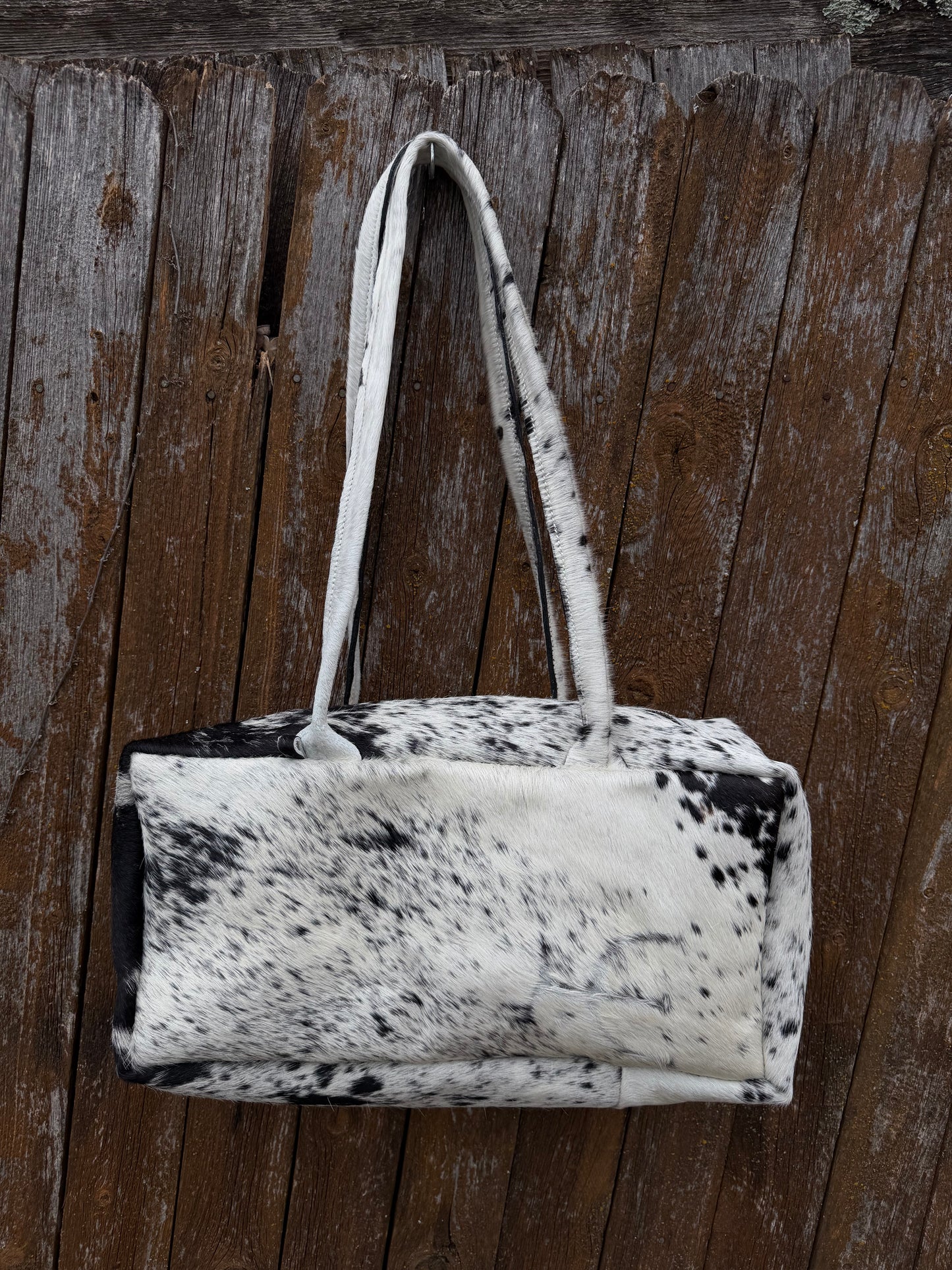 Peppered Cowhide Drop Shoulder Bag