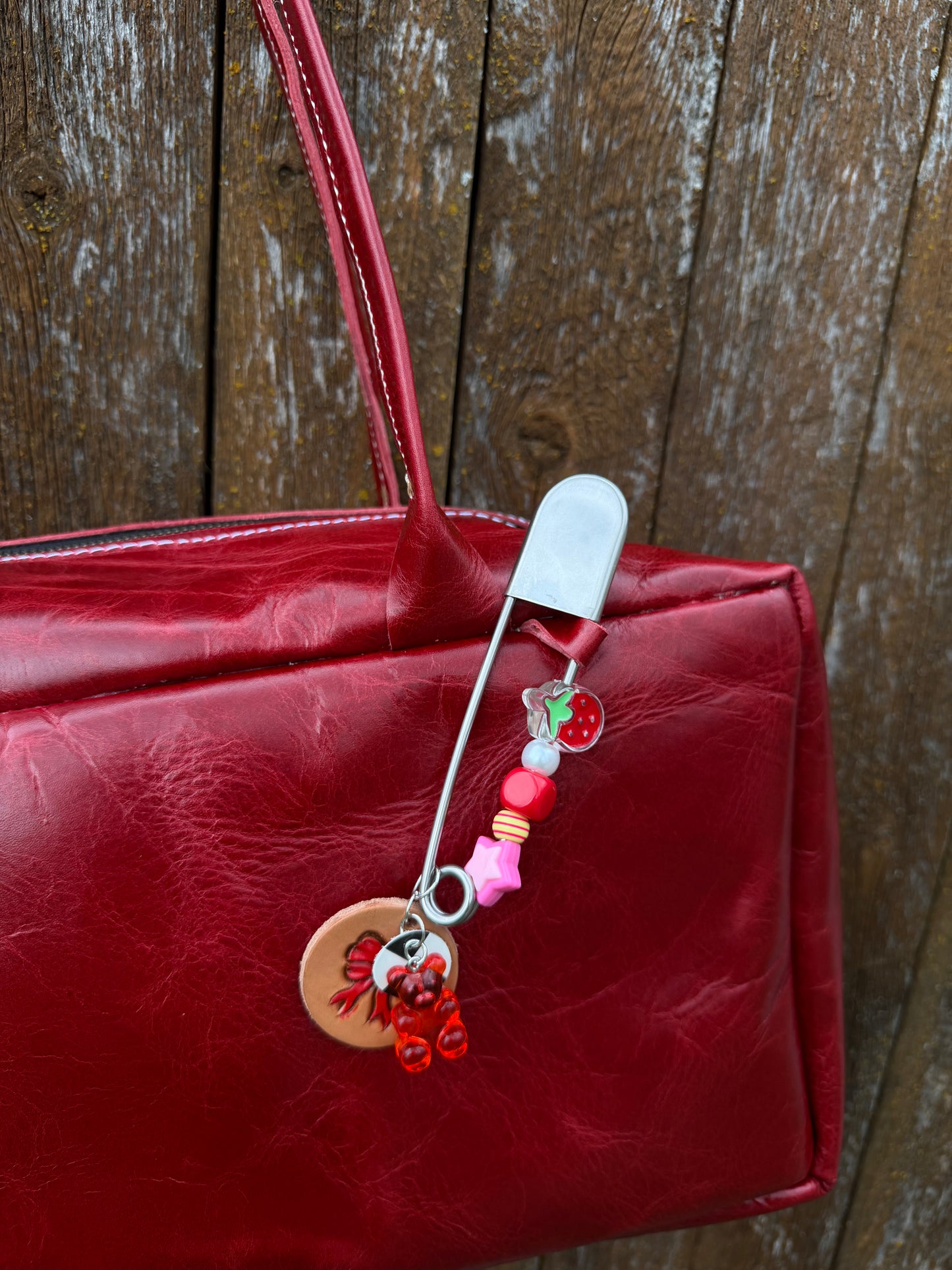 Candy Apple Luxury Leather Drop Shoulder Bag
