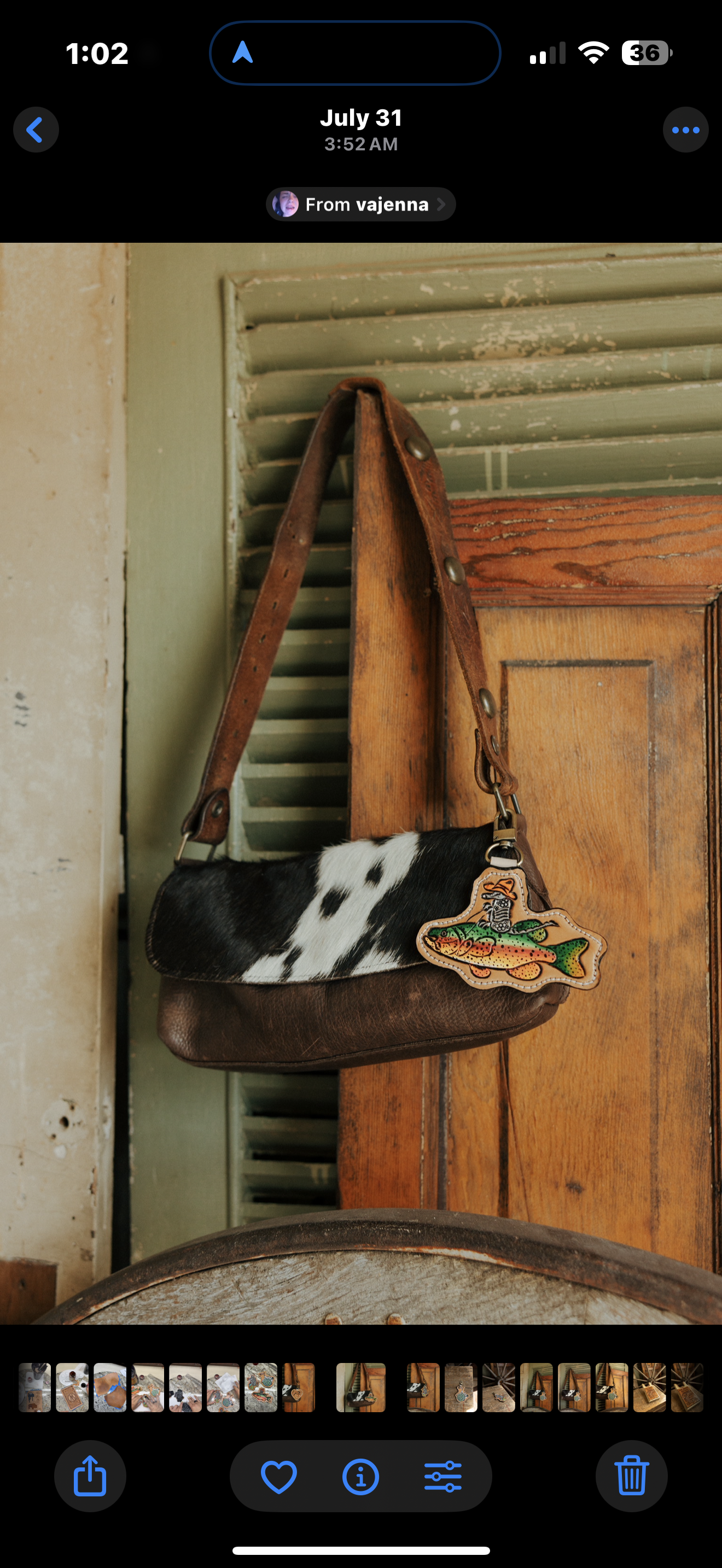 Trout Armadillo Purse Charm