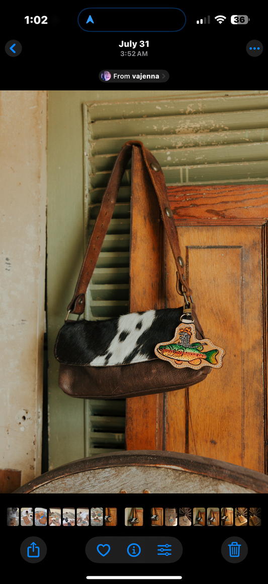 Trout Armadillo Purse Charm