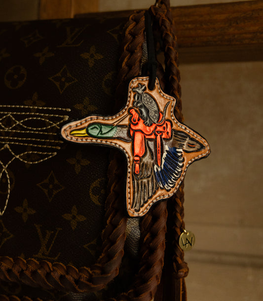 Flying Armadillo on a Mallard Purse Charm