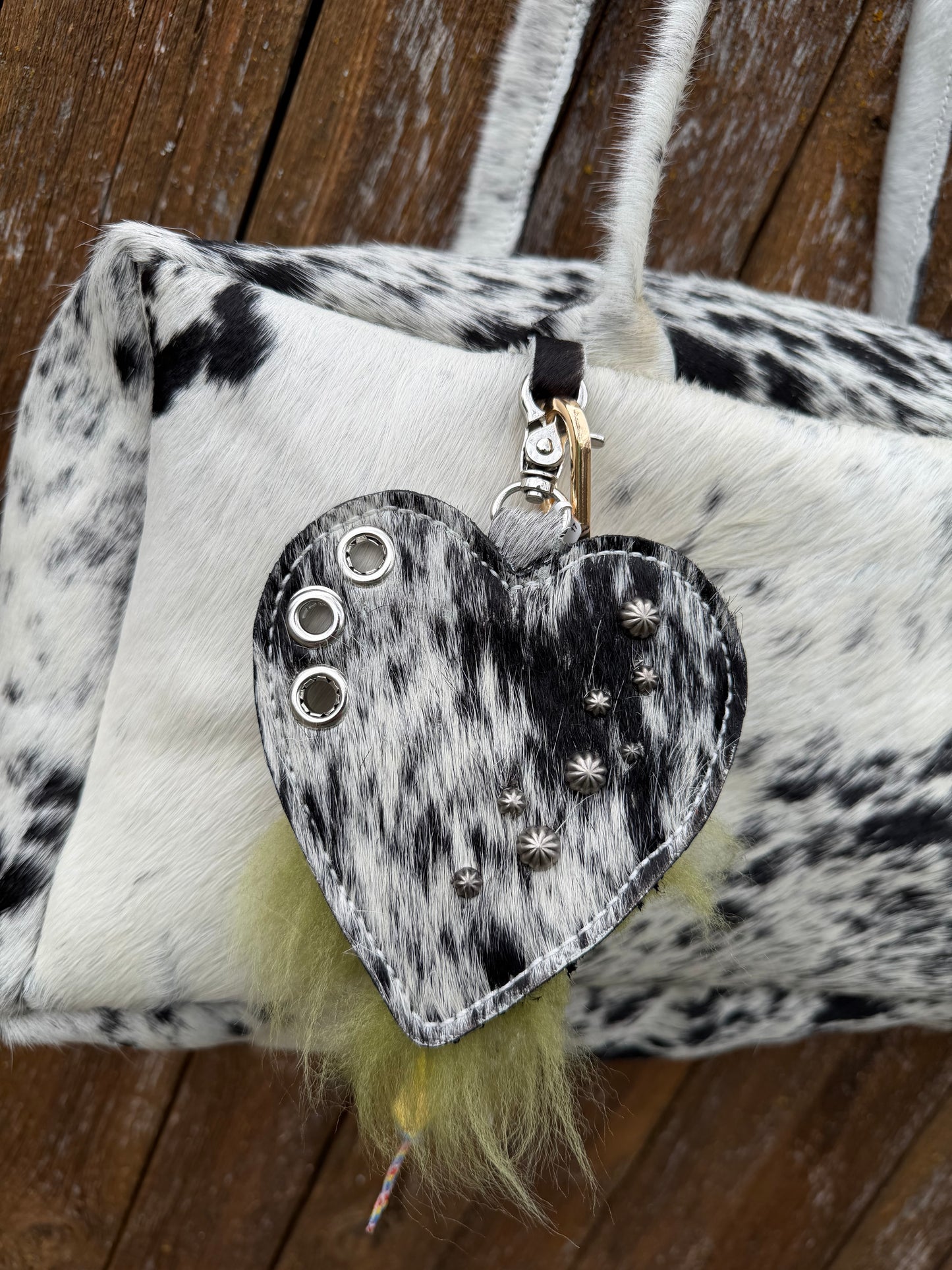 Peppered Cowhide Drop Shoulder Bag