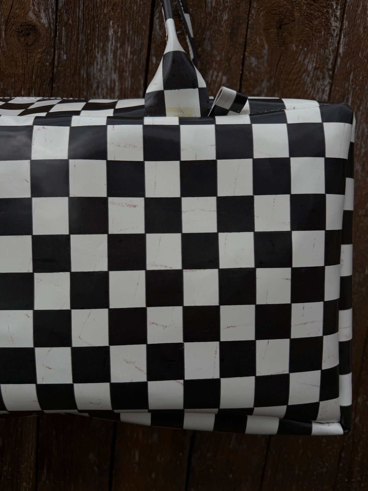 Checkered Drop Shoulder Bag